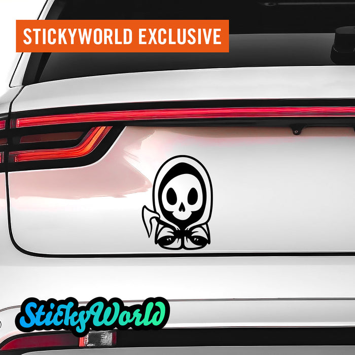Niedlicher Sensenmann - Halloween Sticker | Foliensticker in 2 Größen