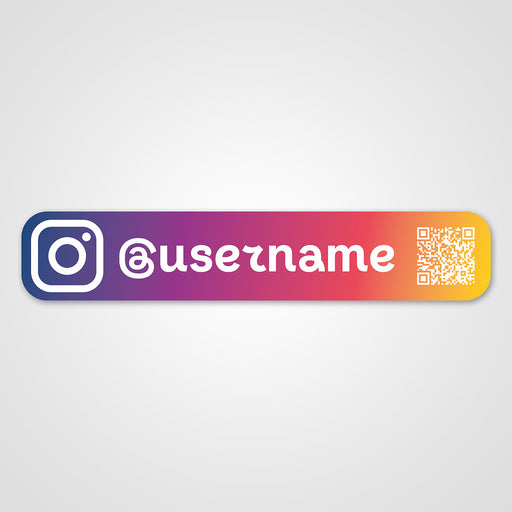 Individueller Instagram Sticker mit QR-Code und Username für Social Media Branding
