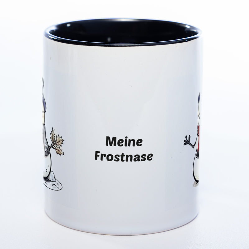 Meine Frostnase mit Wunschnamen - süße Kaffeetasse zu Weihnachten - spülmaschinenfest