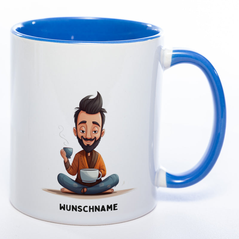 Motiv-Tasse Yoga Balance-Buddie mit Wunschnamen - Teetasse StickyWorld Exclusive spülmaschinenfest
