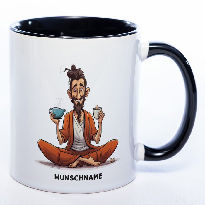 Motiv-Tasse Yoga Balance Bruder mit Wunschnamen - Teetasse StickyWorld Exclusive spülmaschinenfest