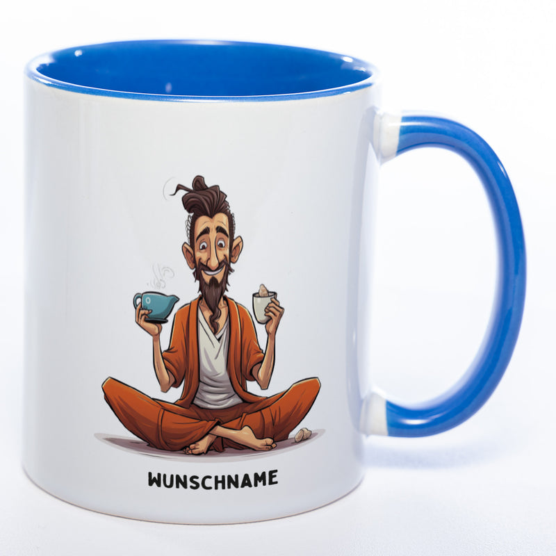 Motiv-Tasse Yoga Balance Bruder mit Wunschnamen  - Teetasse StickyWorld Exclusive spülmaschinenfest