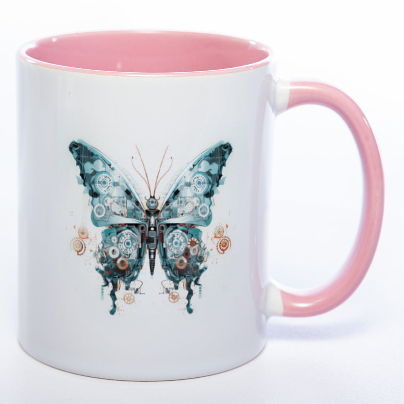 Tasse mit kunstvollem Schmetterling 2 - Kaffeetasse spülmaschinenfest