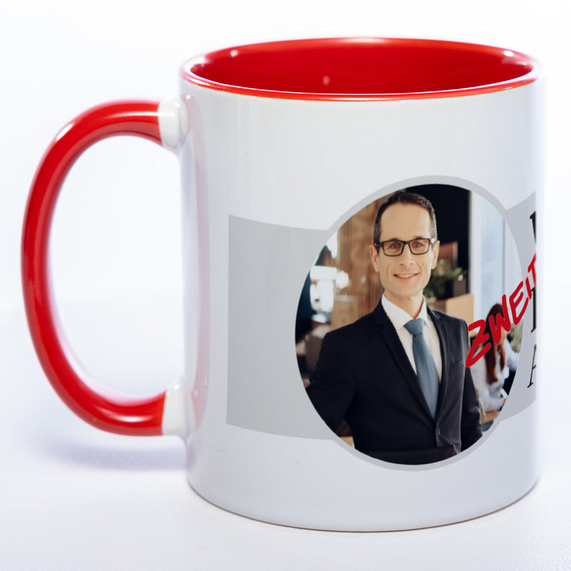 Tasse "Welt(zweit)bester Anwalt" mit Foto (HD Druck) | Jetzt selbst gestalten! spülmaschinenfest