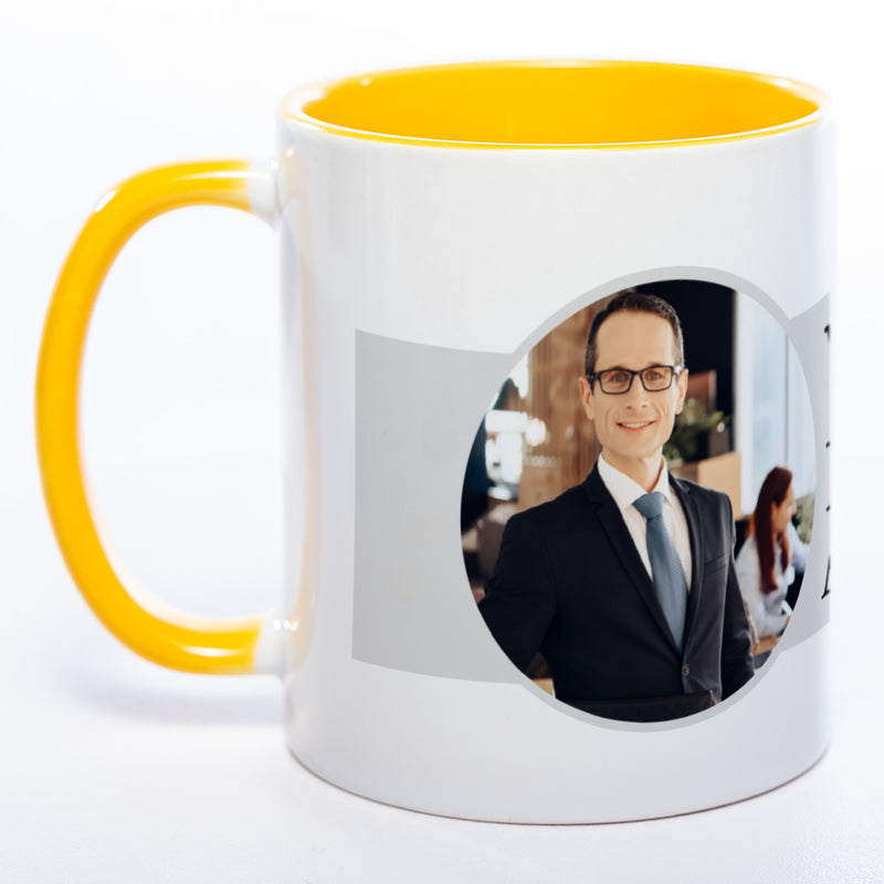 Tasse "Weltbester Anwalt" mit Foto (HD Druck) | Jetzt selbst gestalten! spülmaschinenfest