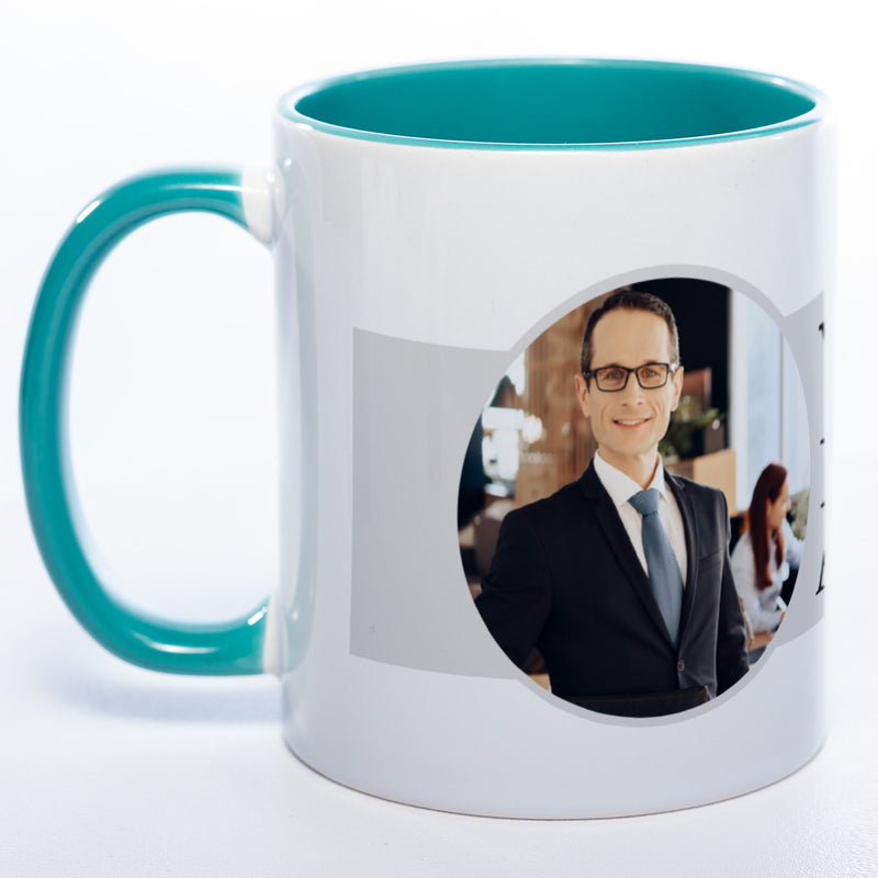 Tasse "Weltbester Anwalt" mit Foto (HD Druck) | Jetzt selbst gestalten! spülmaschinenfest