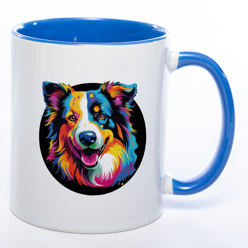Mug Art Tasse mit Border Collie Motiv  3 & wahlweise mit NAMEN - Kaffeetasse StickyWorld Exclusive