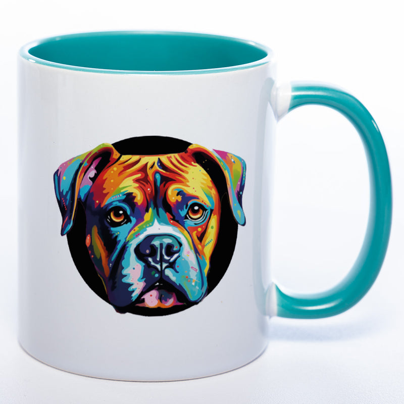 Mug Art Tasse mit Boxer Motiv 2 & wahlweise mit NAMEN - Kaffeetasse StickyWorld Exclusive