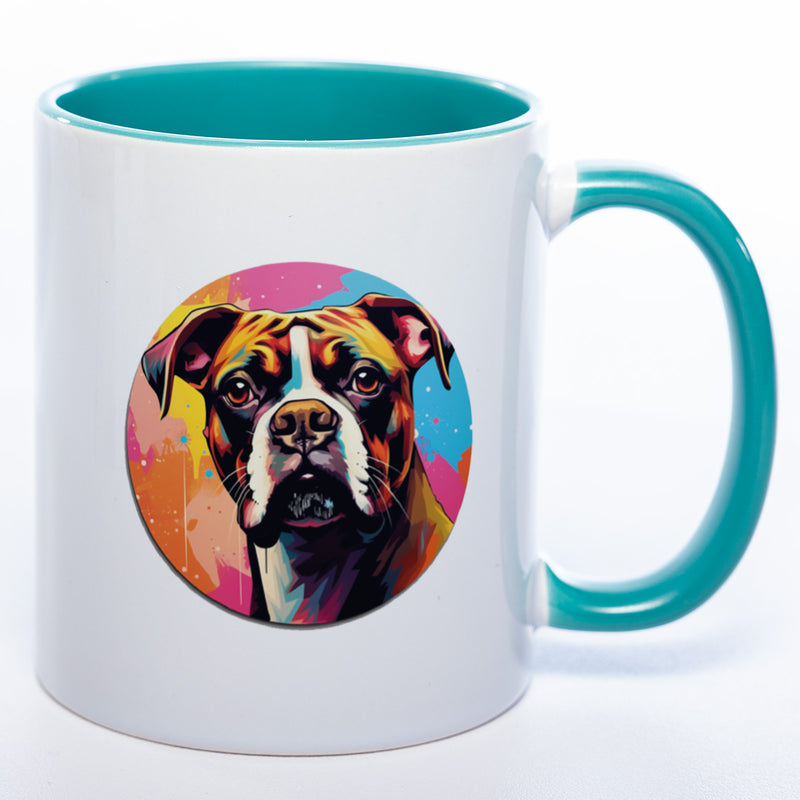 Mug Art Tasse mit Boxer Motiv 3 & wahlweise mit NAMEN - Kaffeetasse StickyWorld Exclusive
