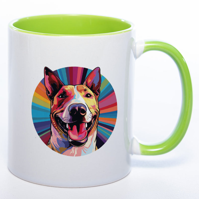 Mug Art Tasse mit Bullterrier Motiv & wahlweise mit NAMEN- Kaffeetasse StickyWorld Exclusive