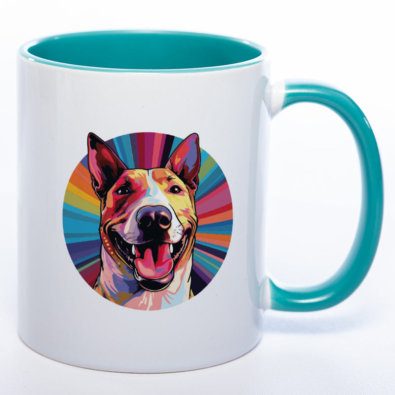 Mug Art Tasse mit Bullterrier Motiv & wahlweise mit NAMEN- Kaffeetasse StickyWorld Exclusive