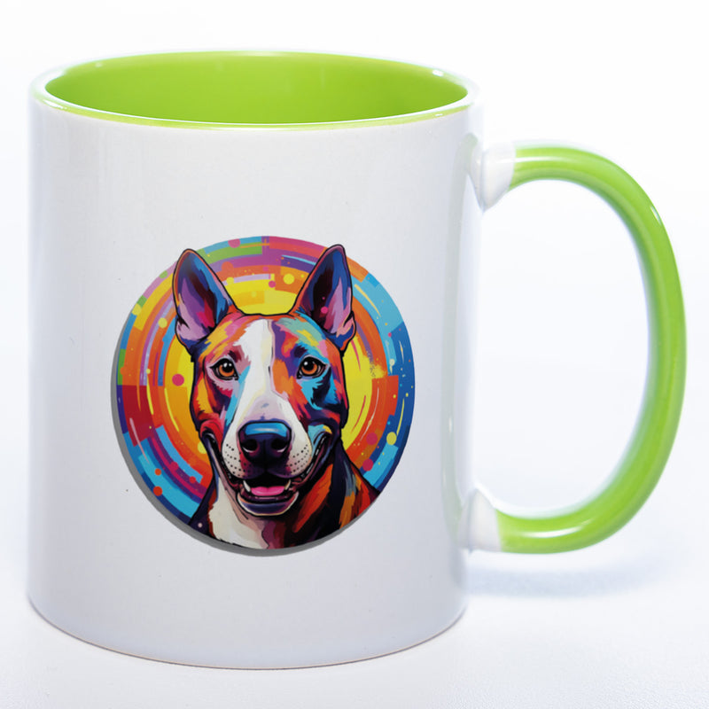 Mug Art Tasse mit Bullterrier Motiv 2 & wahlweise mit NAMEN - Kaffeetasse StickyWorld Exclusive