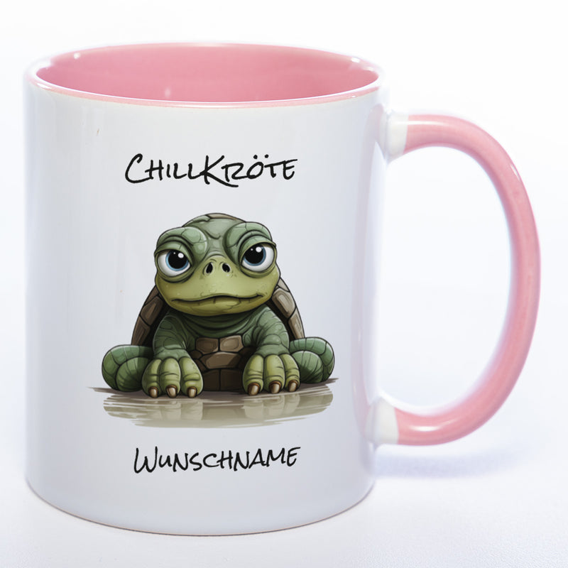Motiv - Tasse Chillkröte mit Namen - spülmaschinenfest