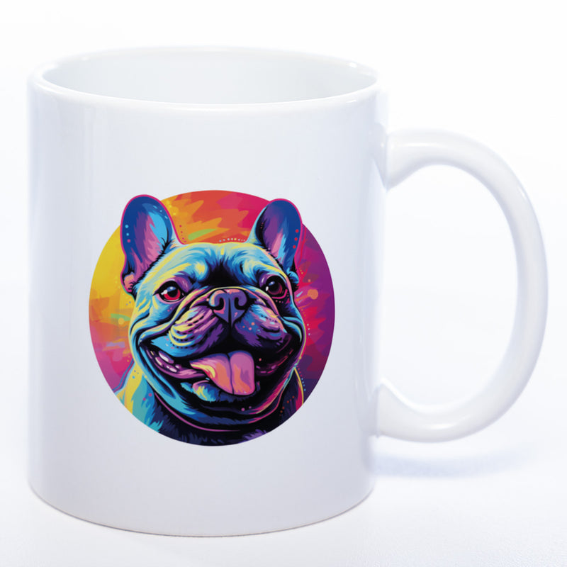 Mug Art Tasse mit Französische Bulldogge Motiv & wahlweise mit NAMEN  - Kaffeetasse StickyWorld Exclusive