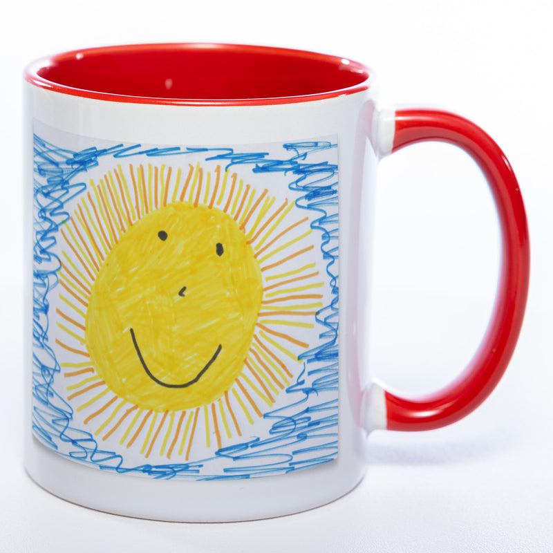 Kinder-Gemälde-Tasse mit Foto + Name (HD Druck) spülmaschinenfest | Jetzt selbst gestalten!