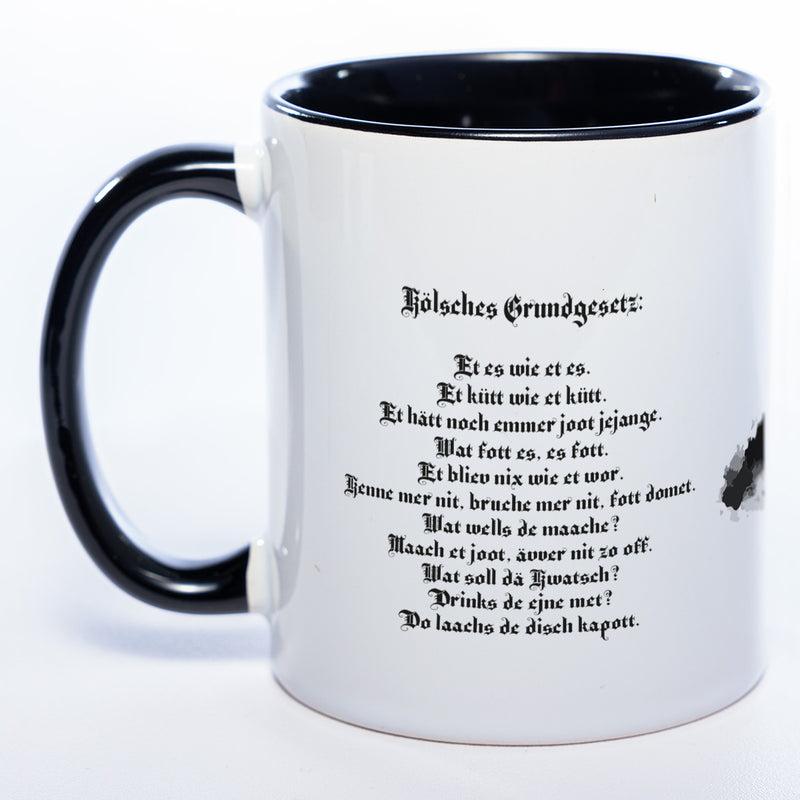 Motiv-Tasse Skyline KÖLN mit kölschem Grundgesetz spülmaschinenfest