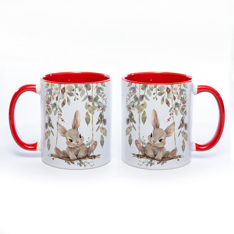 Motiv-Tasse Häschen- süße Kaffeetasse in vielen Farben - spülmaschinenfest