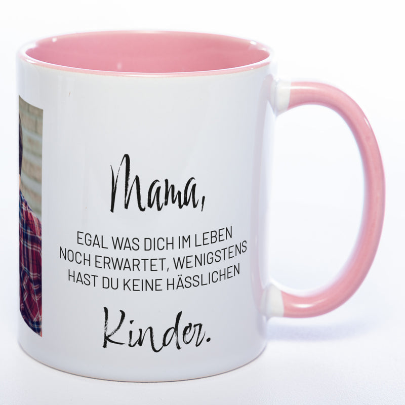Spülmaschinenfeste Tasse "Mama" mit Foto (HD Druck) | Jetzt selbst gestalten!