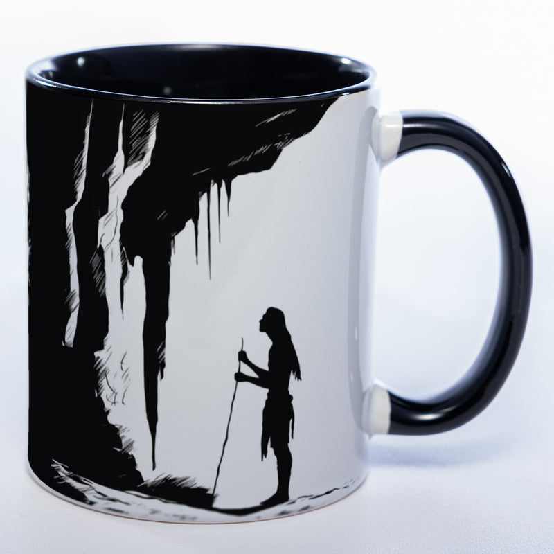 Spülmaschinenfeste Motiv-Tasse mit Höhlen Motiv 2 mit Herz - exclusive Kaffeetasse