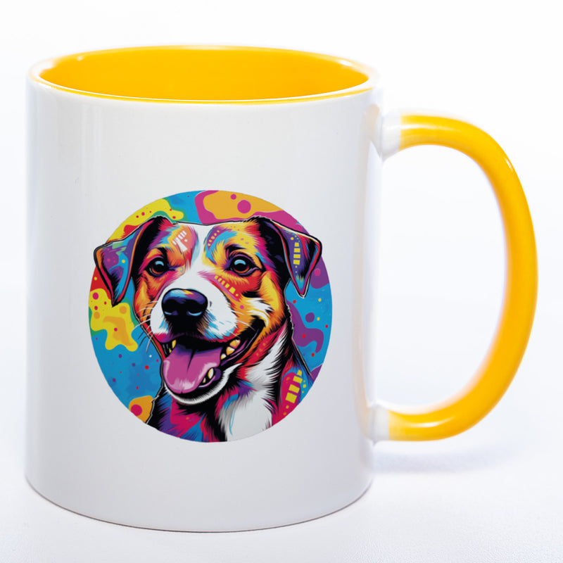 Mug Art Tasse mit Jack Russel Motiv 2 & wahlweise mit NAMEN- Kaffeetasse StickyWorld Exclusive