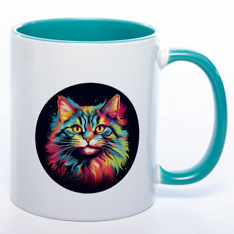 Tasse petrolKatze