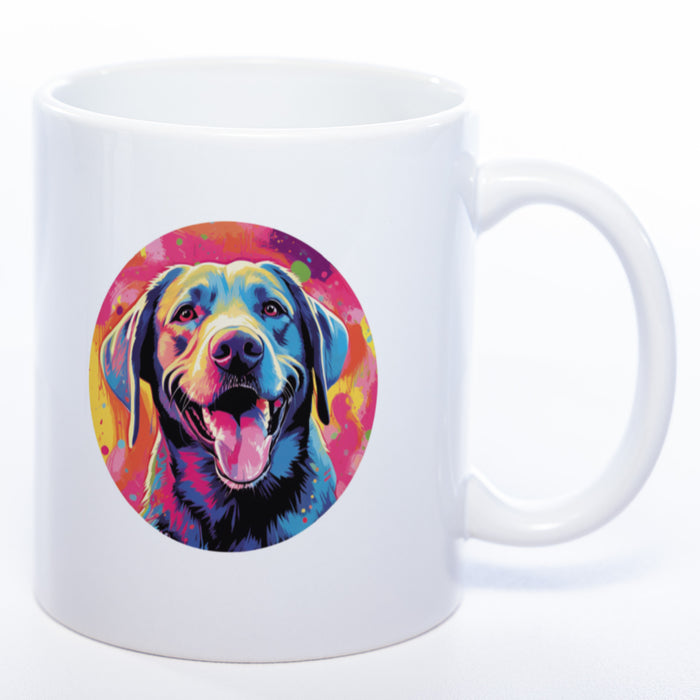 Tasse auf Wunsch mit Name Labradormotiv weiß
