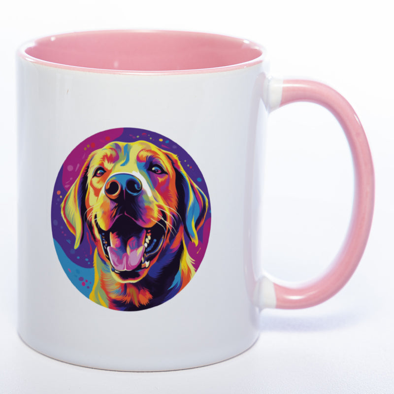 Tasse auf Wunsch mit Name Labrador pink
