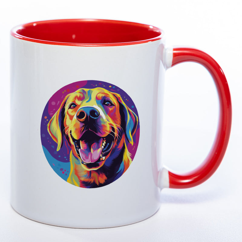 Tasse auf Wunsch mit Name Labrador rot