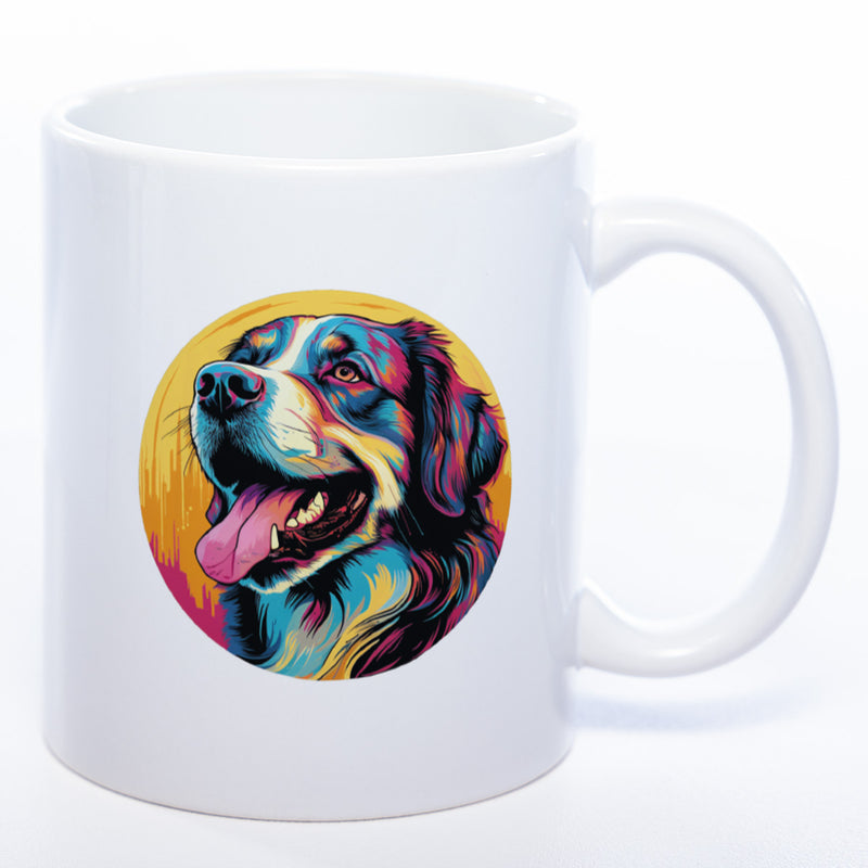 Mug Art Tasse mit Landseer Motiv wahlweise mit NAME - Kaffeetasse StickyWorld Exclusive