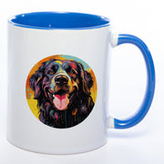 Tasse auf Wunsch mit Namen und Landseer blau