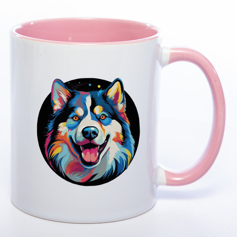 Mug Art Tasse mit Malamute wahlweise mit NAME - Kaffeetasse StickyWorld Exclusive