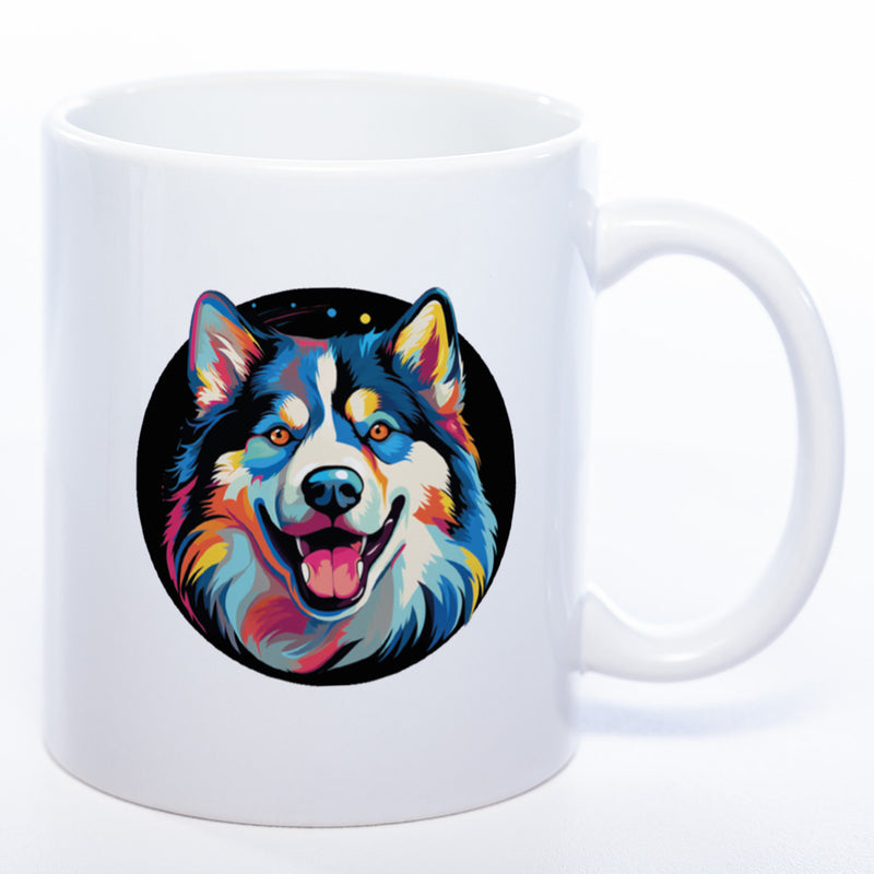 Mug Art Tasse mit Malamute wahlweise mit NAME - Kaffeetasse StickyWorld Exclusive