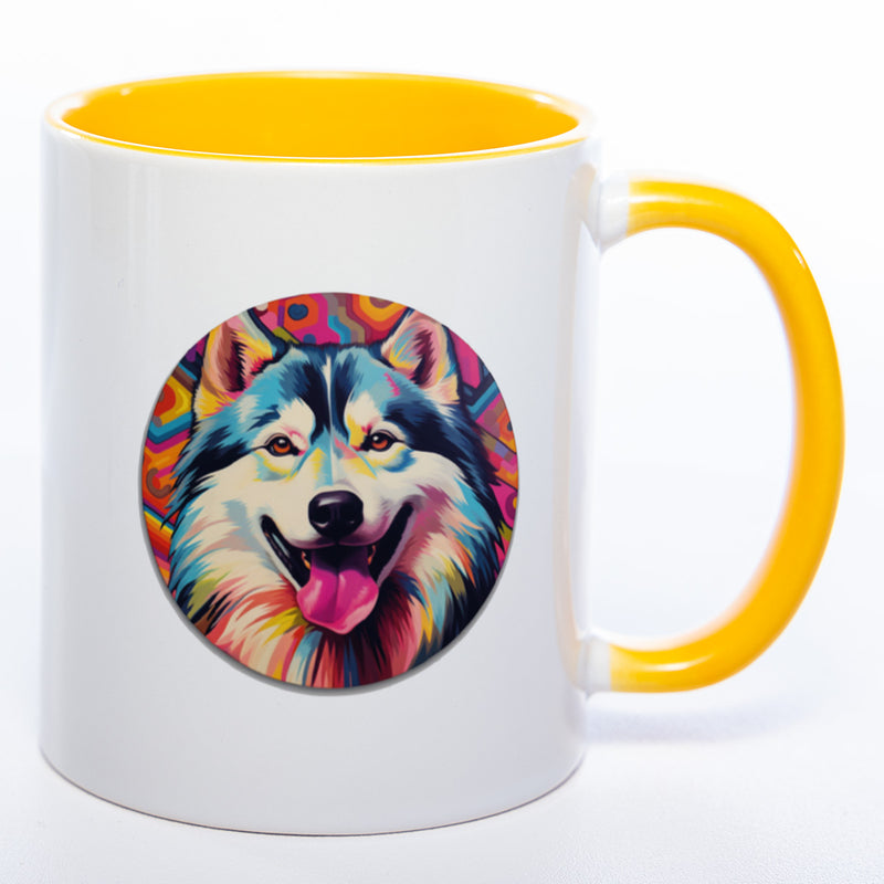 Mug Art Tasse mit Malamute Motiv 3 wahlweise mit NAME - Kaffeetasse StickyWorld Exclusive