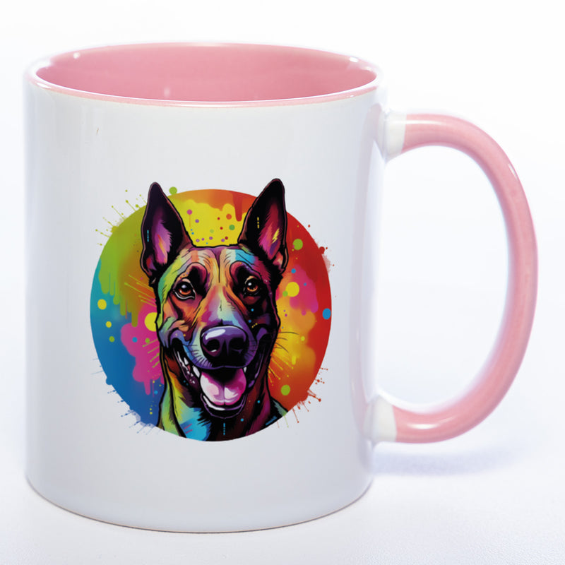 Mug Art Tasse mit Malinois wahlweise mit NAME - Kaffeetasse StickyWorld Exclusive