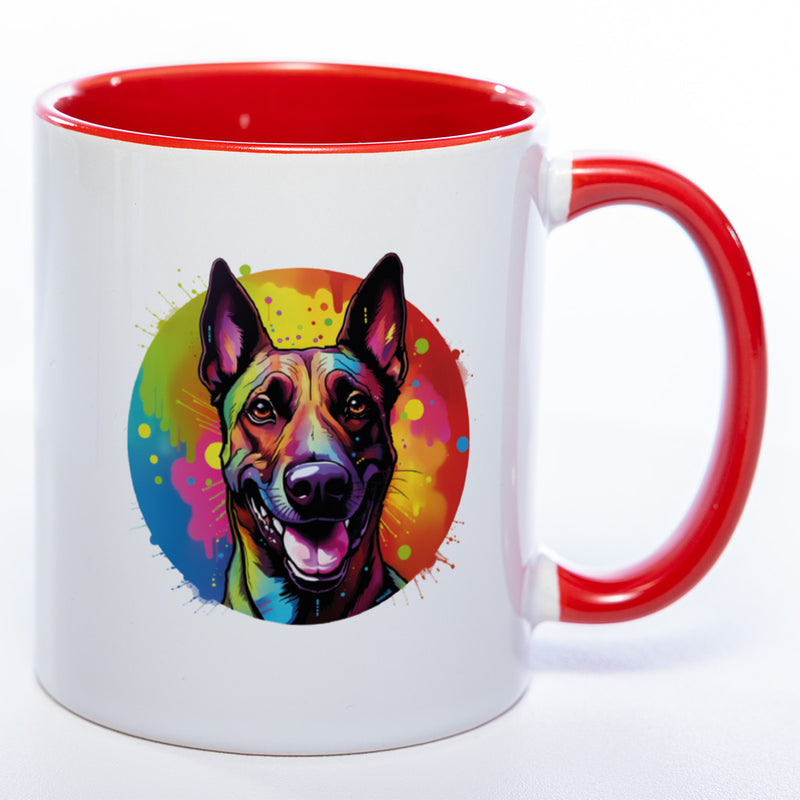 Mug Art Tasse mit Malinois wahlweise mit NAME - Kaffeetasse StickyWorld Exclusive
