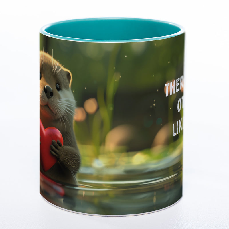 Spülmaschinenfeste Motiv-Tasse mit Otter Motiv 3 und 2 Liebessprüchen zur Auswahl - süße Kaffeetasse