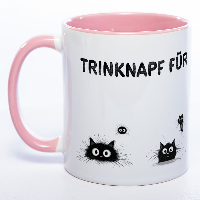 Trinknapf für Katzenpersonal - spülmaschinenfeste Motiv-Tasse  - süße Kaffeetasse in vielen Farben