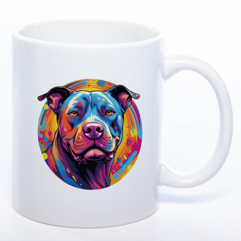 Mug Art Tasse mit Pitbull wahlweise mit NAME - Kaffeetasse StickyWorld Exclusive