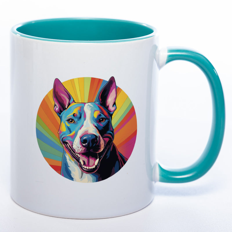 Mug Art Tasse mit Bullterrier Motiv 4 wahlweise mit NAME - Kaffeetasse StickyWorld Exclusive