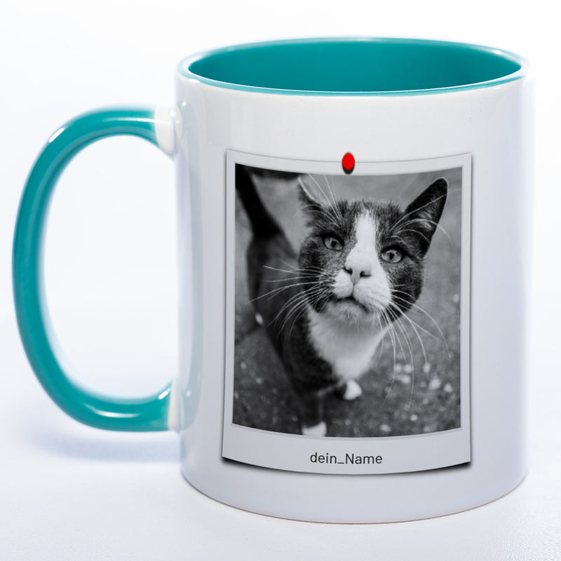 Spülmaschinenfeste Tasse "Polaroid" mit Foto (HD Druck) | Jetzt selbst gestalten!
