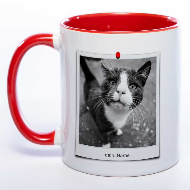 Spülmaschinenfeste Tasse "Polaroid" mit Foto (HD Druck) | Jetzt selbst gestalten!