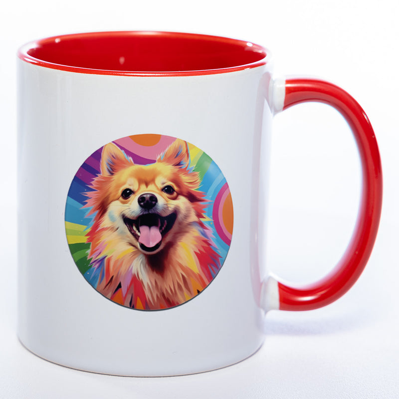 Mug Art Tasse mit Pomeranian Zwergspitz Motiv 2 & wahlweise mit NAME - Kaffeetasse StickyWorld Exclusive