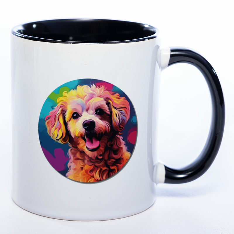 Mug Art Tasse mit Pudel  Motiv 2 & wahlweise mit NAMEN - Kaffeetasse StickyWorld Exclusive