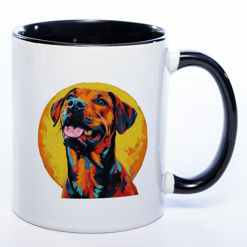 Mug Art Tasse mit Rhodesian Ridgeback Motiv 4 & wahlweise mit NAMEN- Kaffeetasse StickyWorld Exclusive