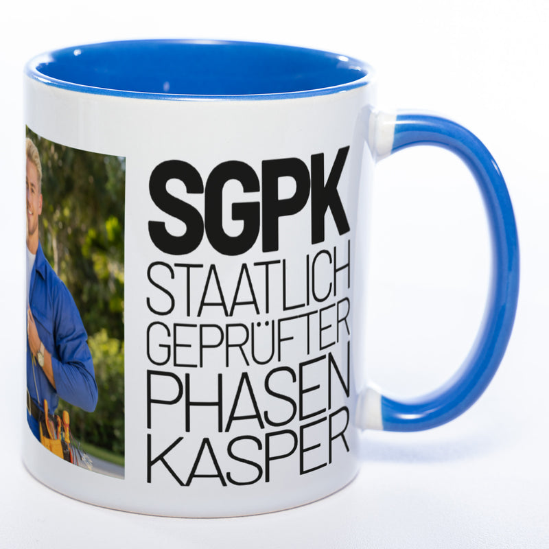 Freche Elektriker "SGPK" spülmaschinenfeste Tasse mit Foto (HD Druck) | Jetzt selbst gestalten!