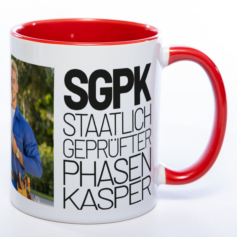 Freche Elektriker "SGPK" spülmaschinenfeste Tasse mit Foto (HD Druck) | Jetzt selbst gestalten!
