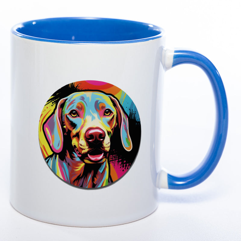 Mug Art Tasse mit Weimaraner wahlweise mit NAME- Kaffeetasse StickyWorld Exclusive