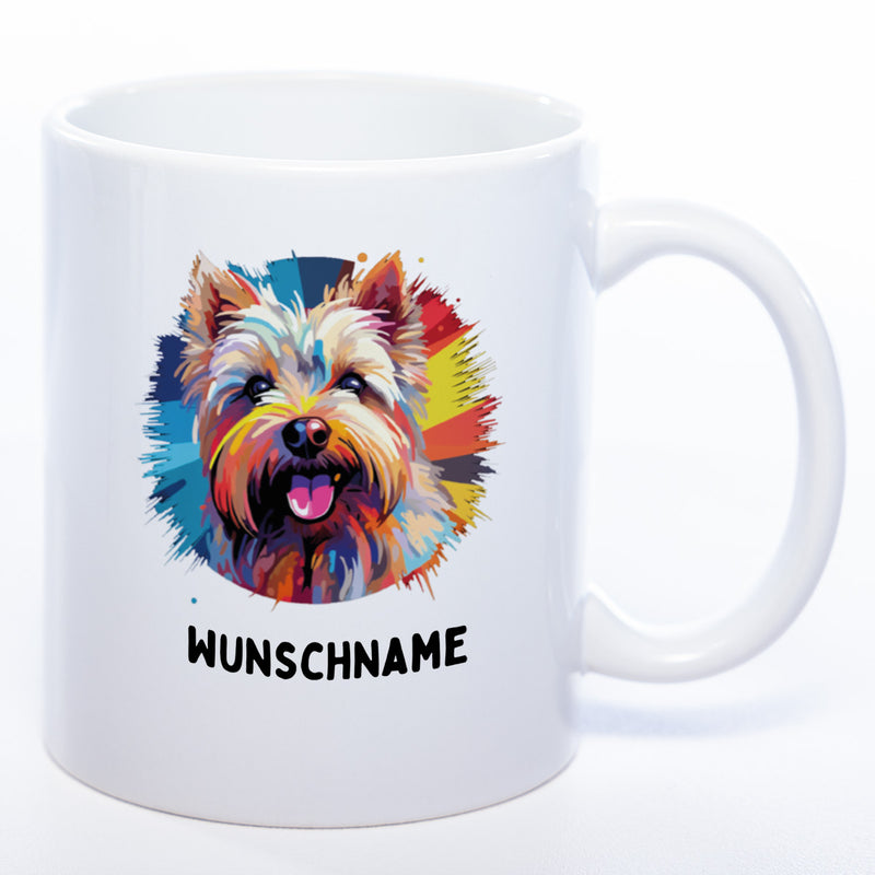 Mug Art Tasse mit Westhighland Terrier Motiv 2 & wahlweise mit NAMEN - Kaffeetasse StickyWorld Exclusive