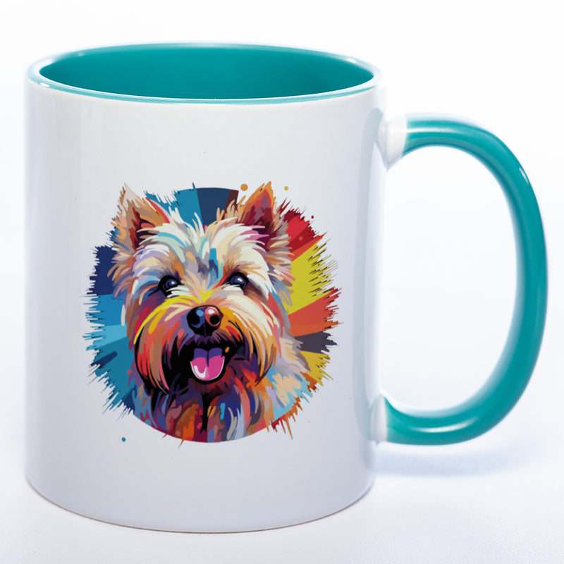 Mug Art Tasse mit Westhighland Terrier Motiv 2 & wahlweise mit NAMEN - Kaffeetasse StickyWorld Exclusive