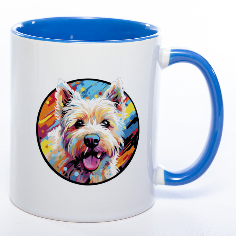 Mug Art Tasse mit Westhighland Terrier Motiv 3 & wahlweise mit NAMEN - Kaffeetasse StickyWorld Exclusive